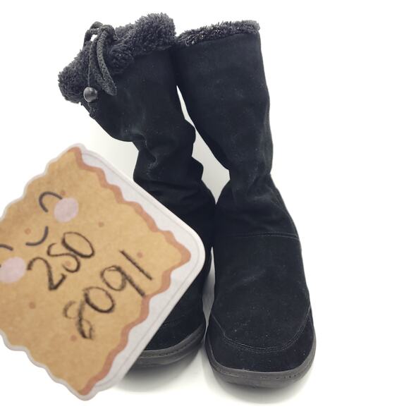 Skechers Mid Calf Ladies Black  Boots, Faux Fur Trim women's size 8.5 - Picture 8 of 9